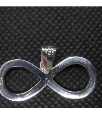 PE001453 Sterling Silver Pendant Charm Infinity Symbol Genuine Solid Hallmarked 925